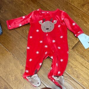 NWT size 3M Red Reindeer Kids One Piece